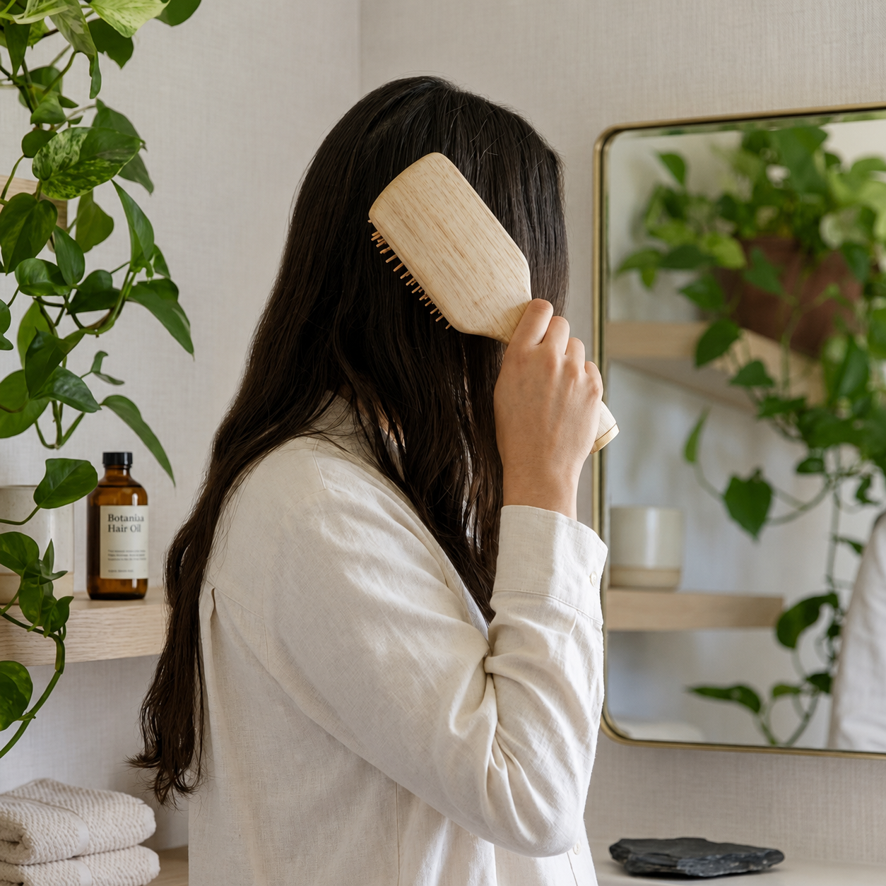 Bamboo Hair Brush Wooden