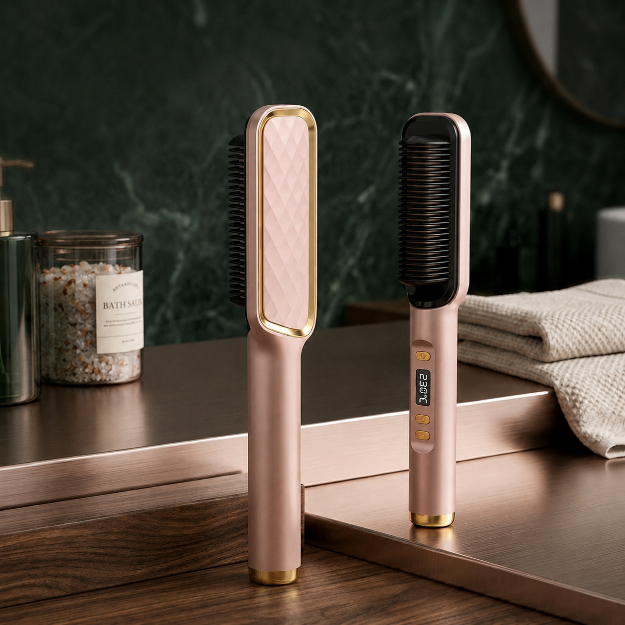 Electric Hair Straightener Brush